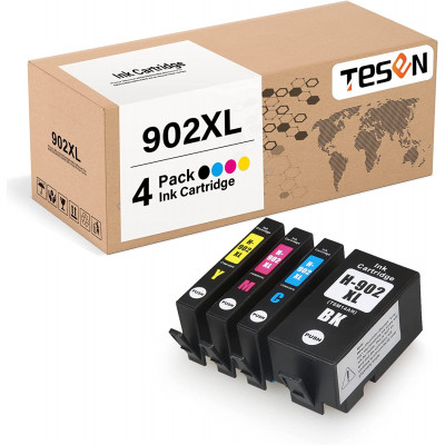 TESEN Compatible 902XL Ink Cartridge Replacement for HP 902XL 902 4 Pack